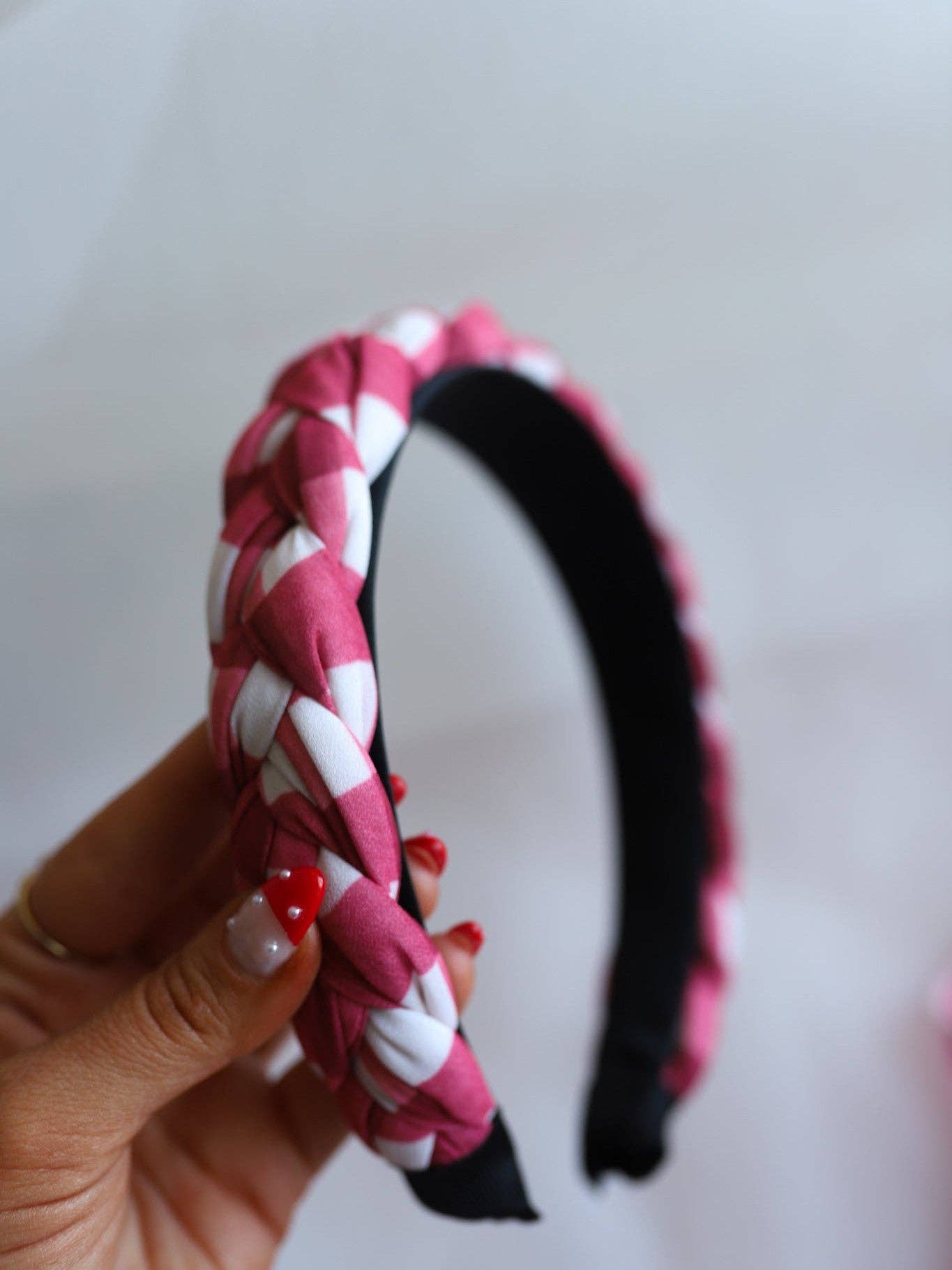 Red Gingham Headband
