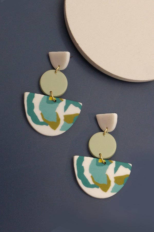 Abstract Clay Drop Earrings