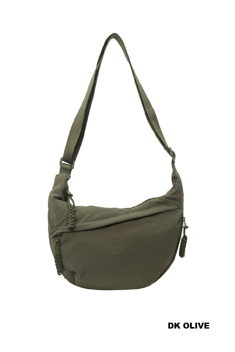 Dark Olive Everyday Crescent Crossbody Bag