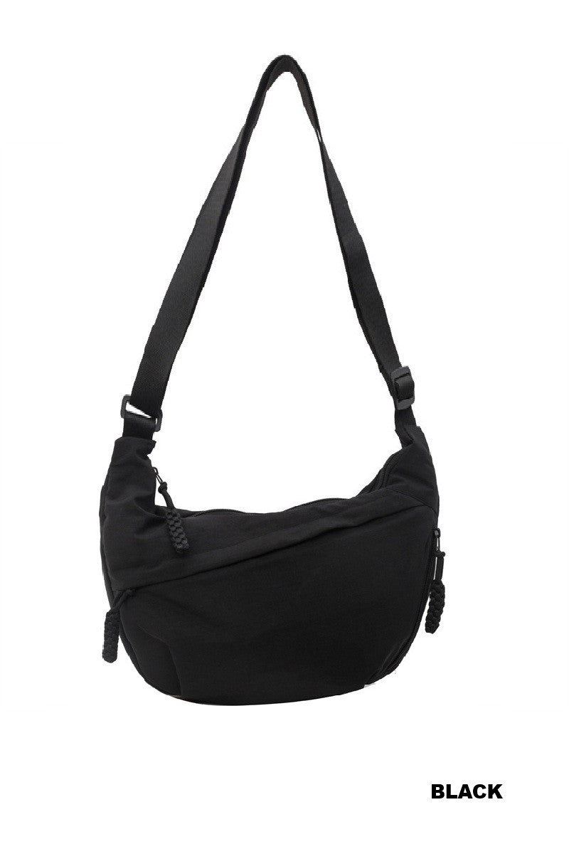 Black Everyday Crescent Crossbody Bag