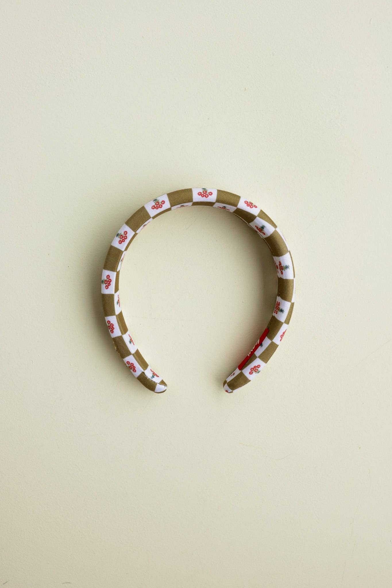 Checkered Floral Padded Headband
