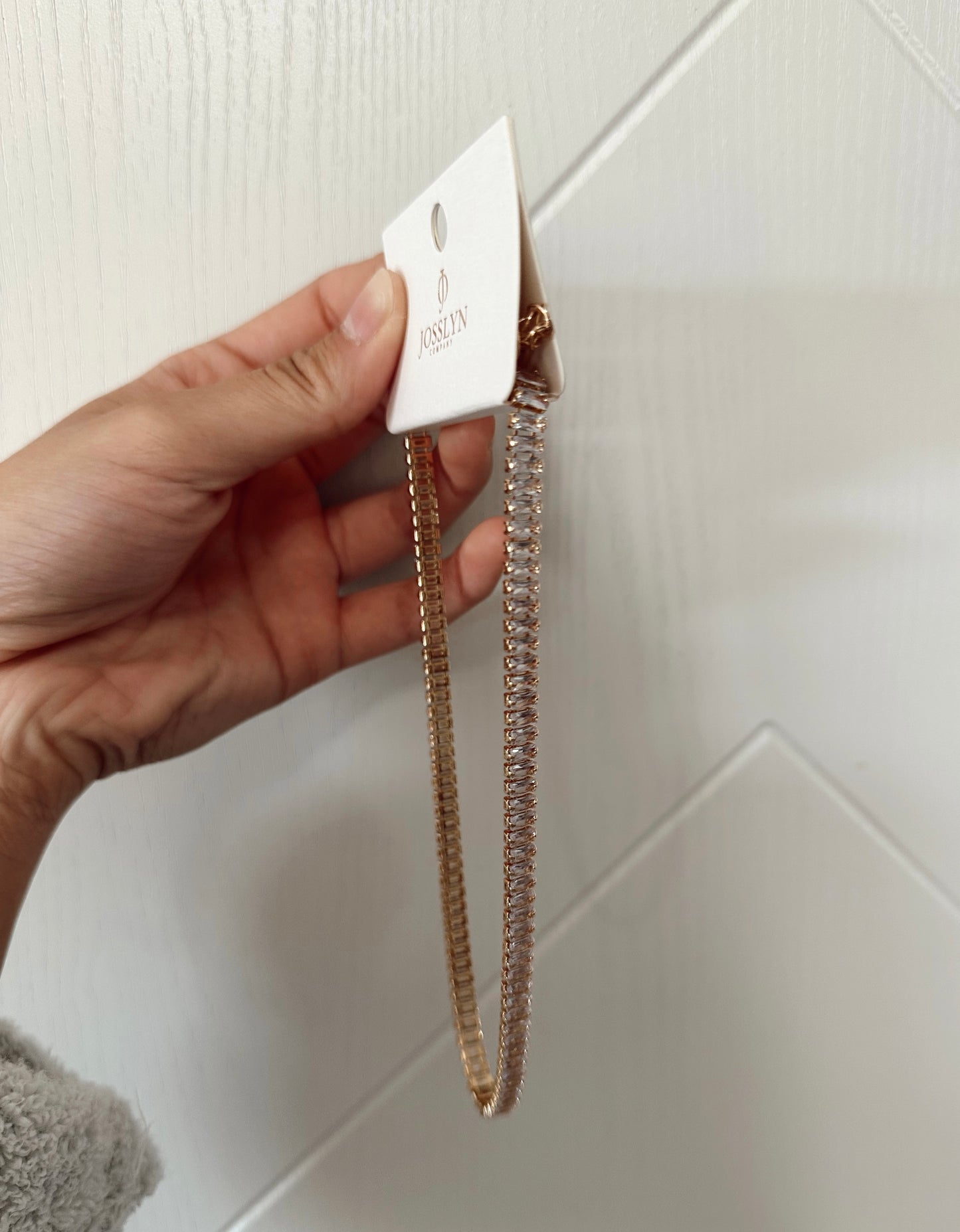 Baguette Stone Tennis Necklace