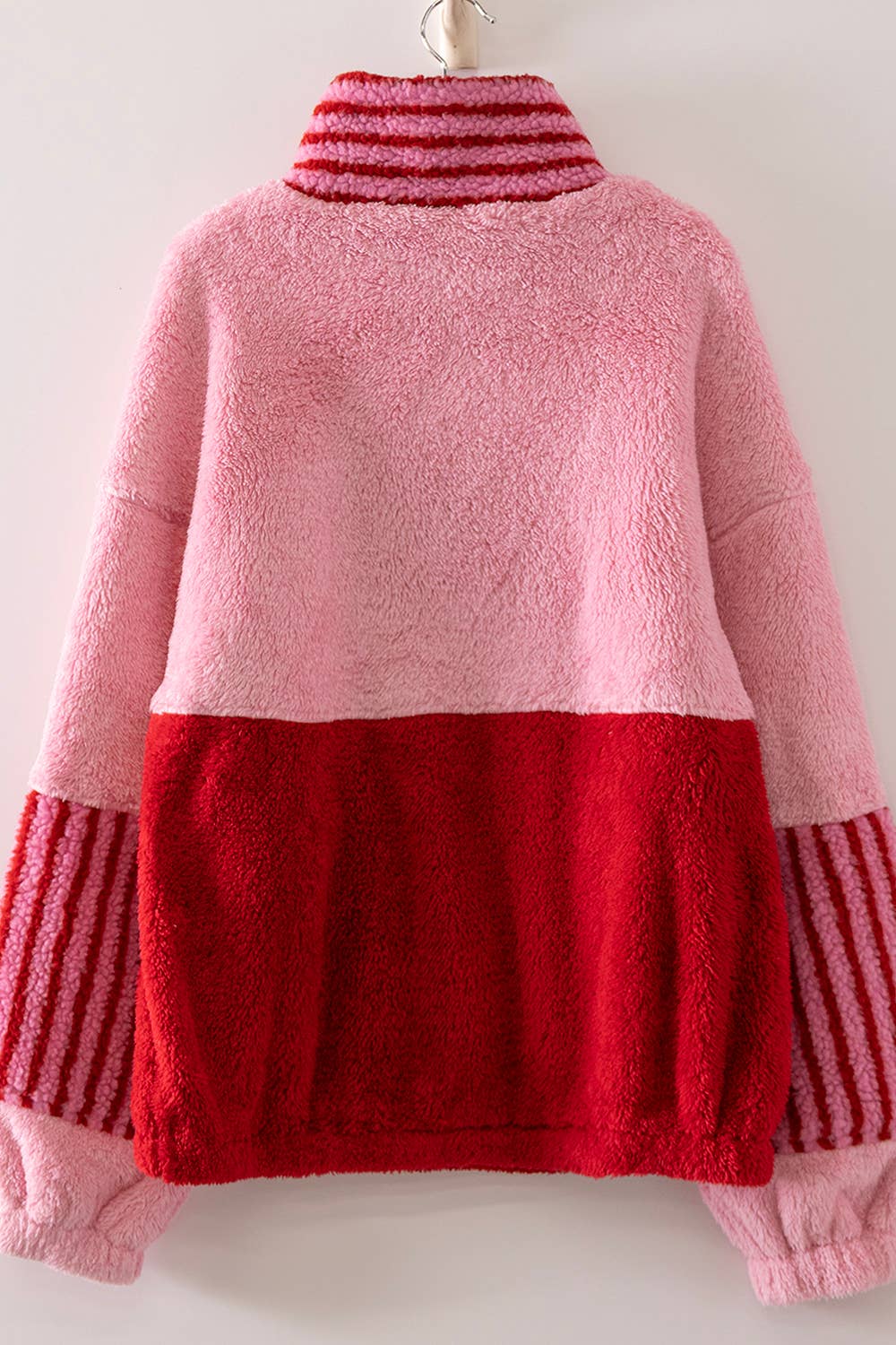Sweetheart Color Block Sherpa Half-Zip