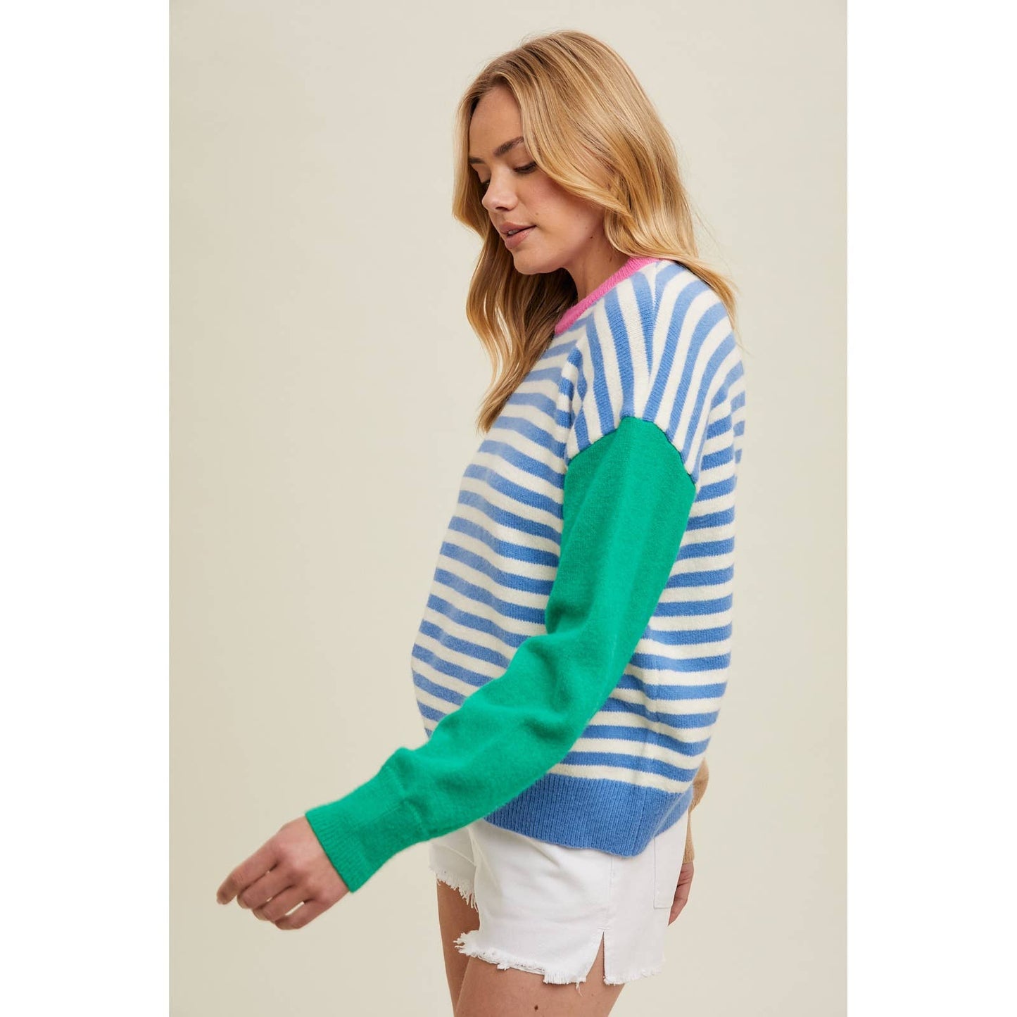 Colorblock Striped Sweater