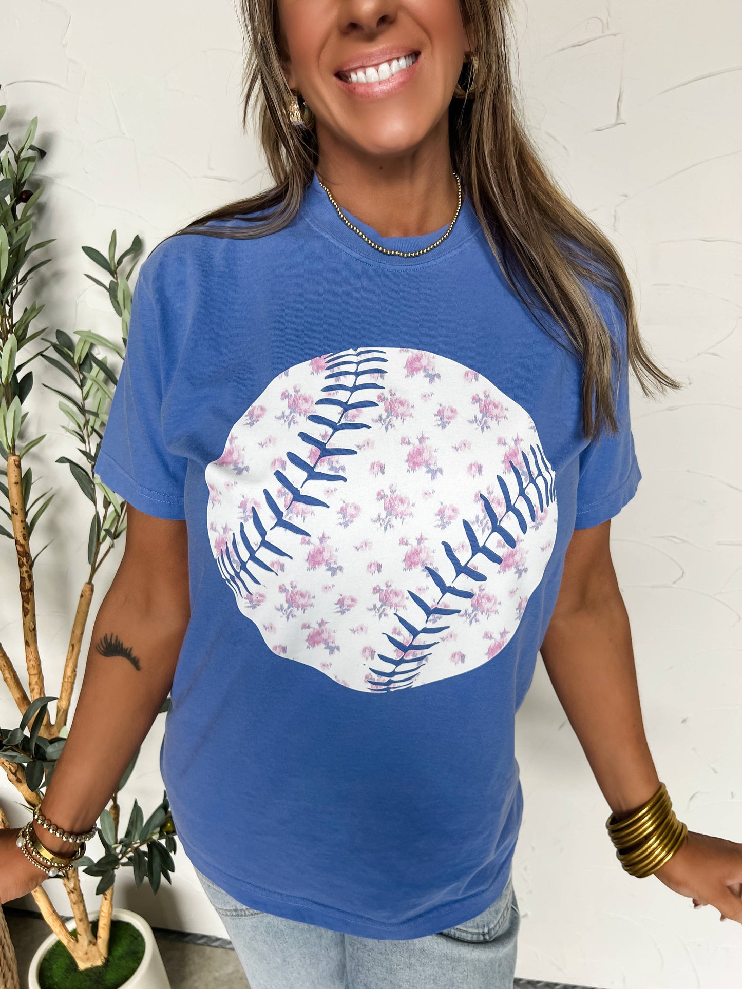 Floral Baseball Tee
