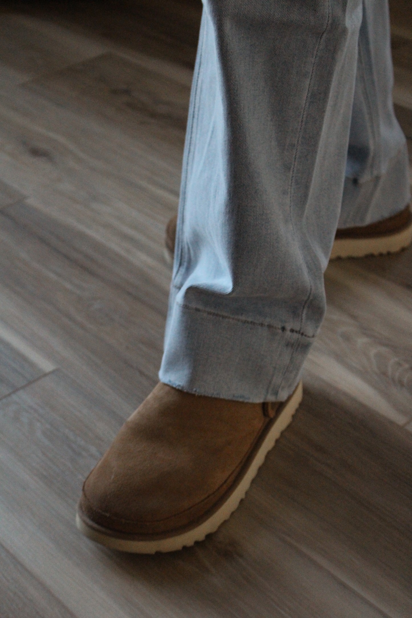 High Rise Trouser Hem Flare Jeans