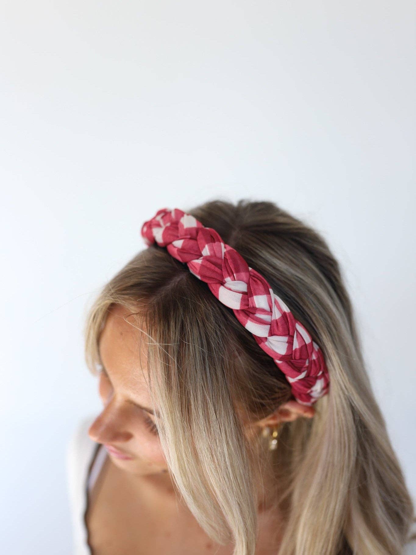 Red Gingham Headband