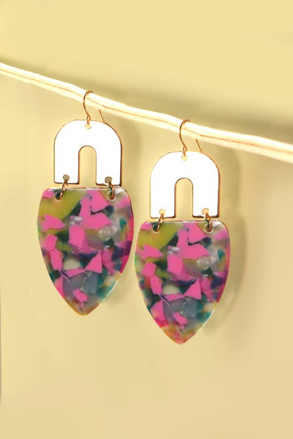 Confetti Acrylic Drop Earrings