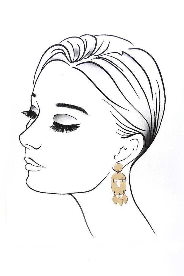 Geo Earrings : Gold