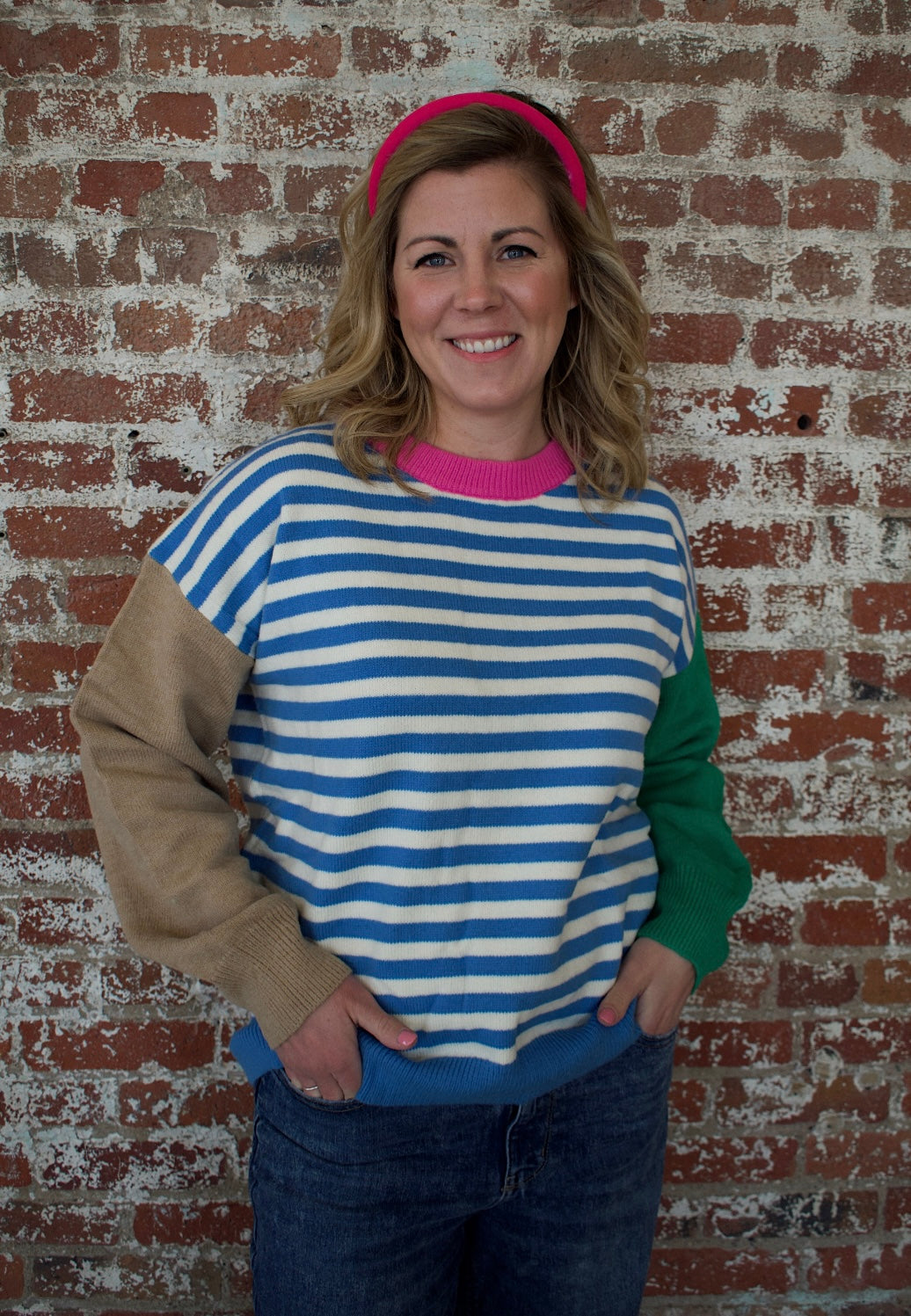 Colorblock Striped Sweater
