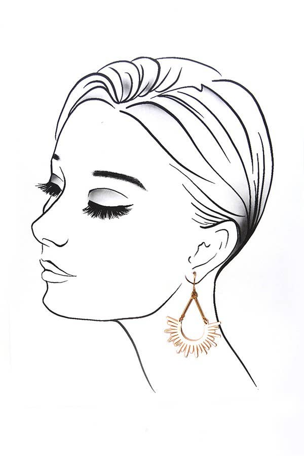 Sunburst Earrings : Gold