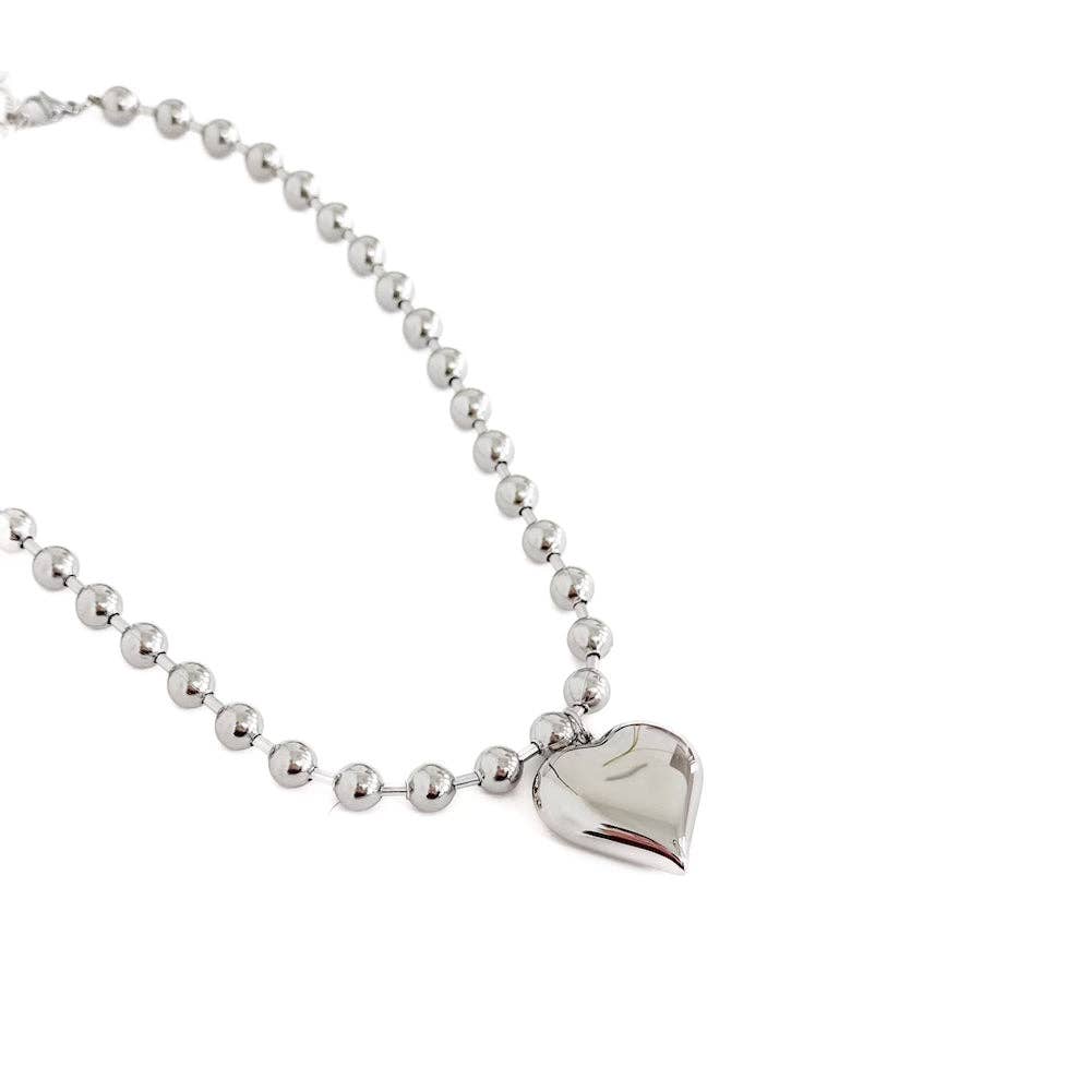 Harmony Heart Necklace -Silver