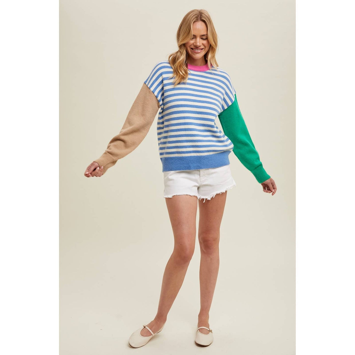Colorblock Striped Sweater