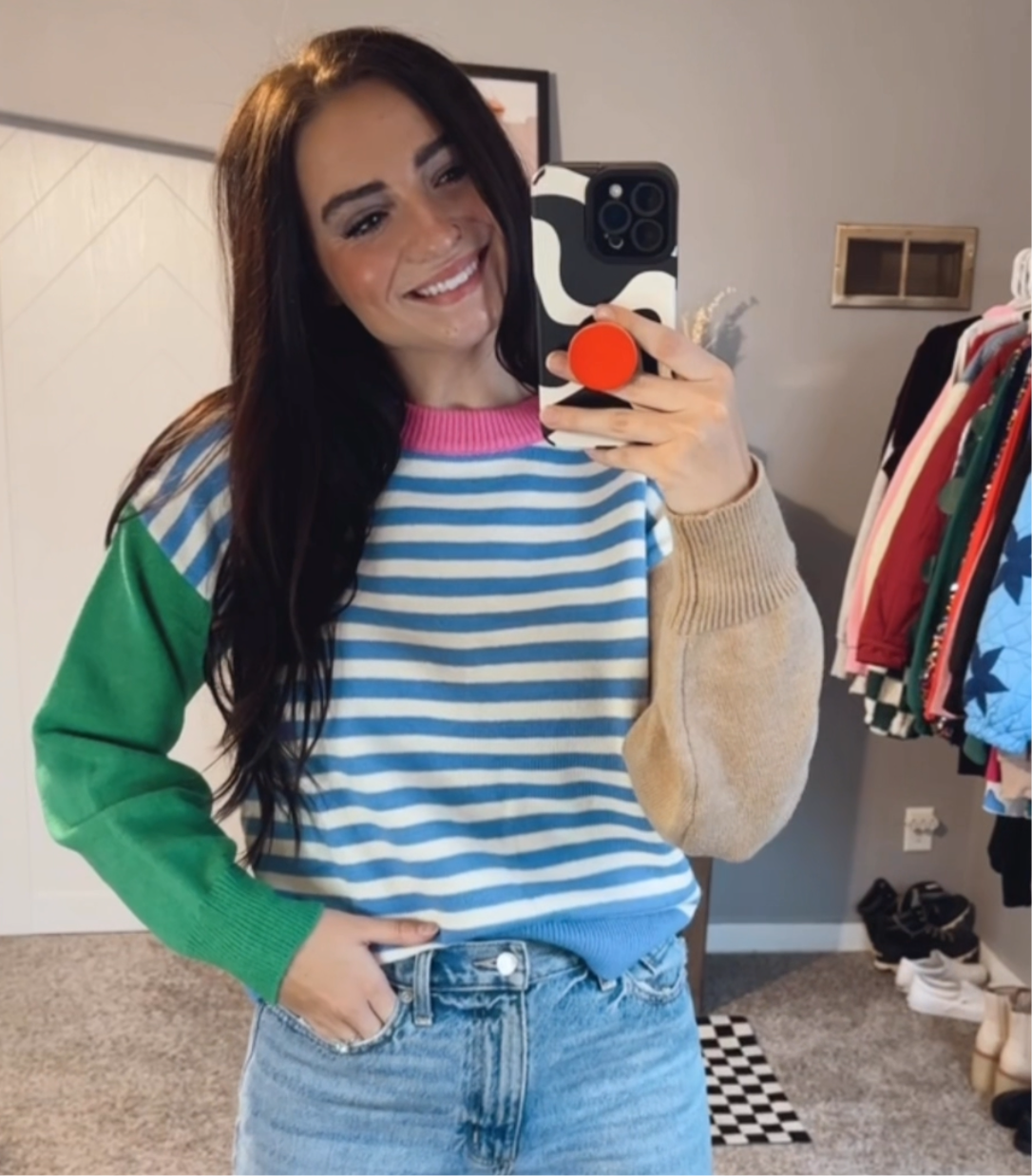 Colorblock Striped Sweater