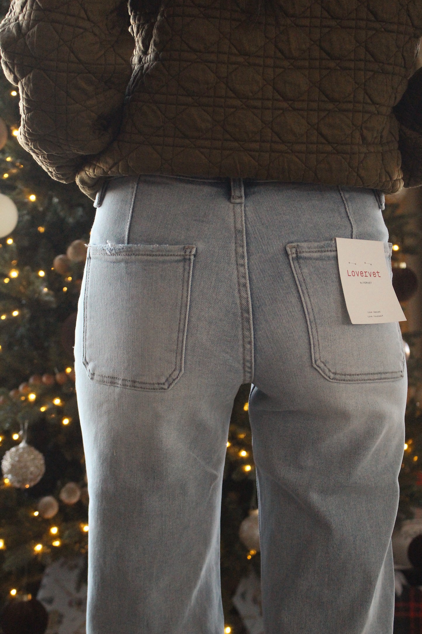 High Rise Trouser Hem Flare Jeans