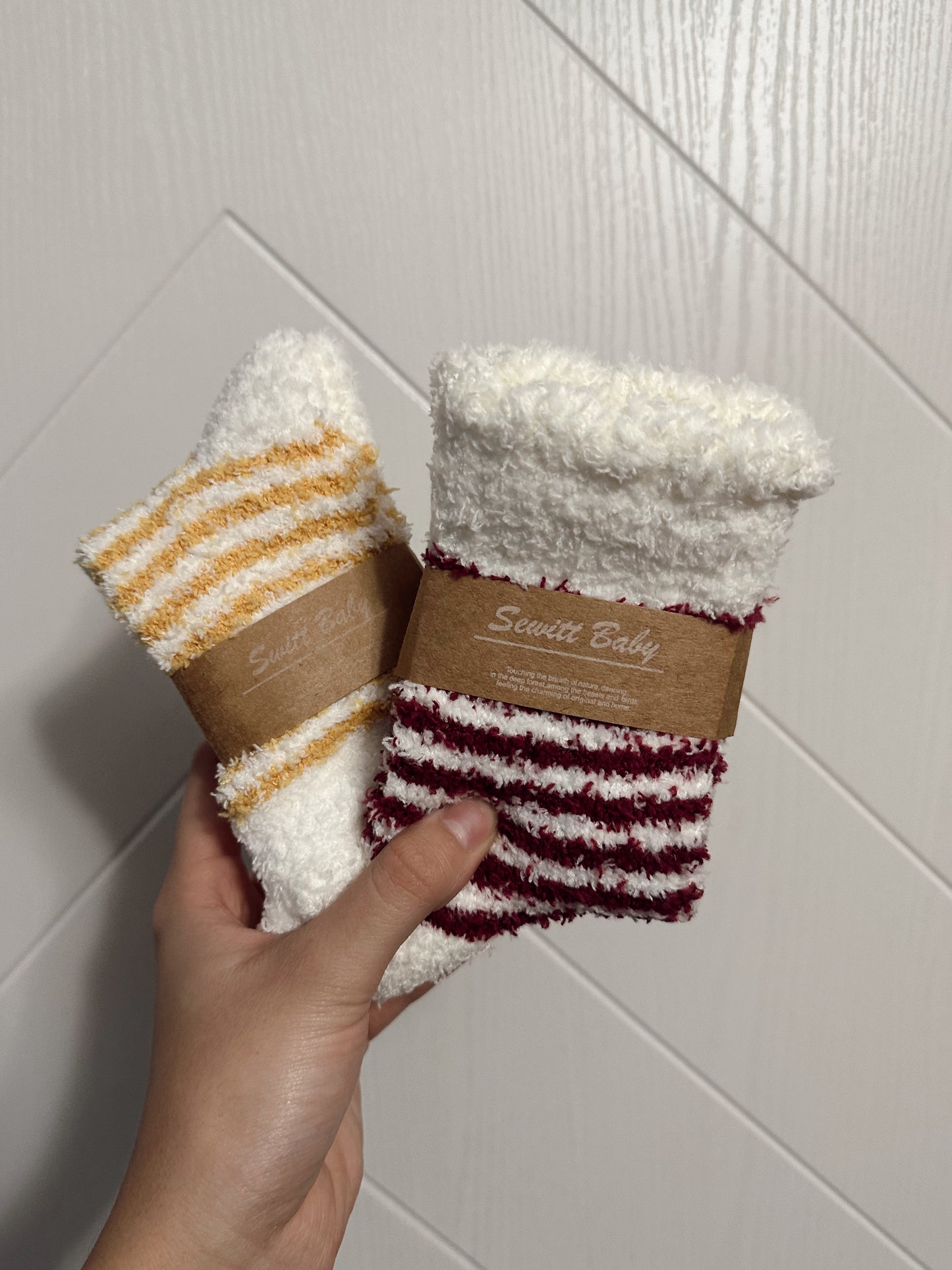 Striped Fuzzy Socks