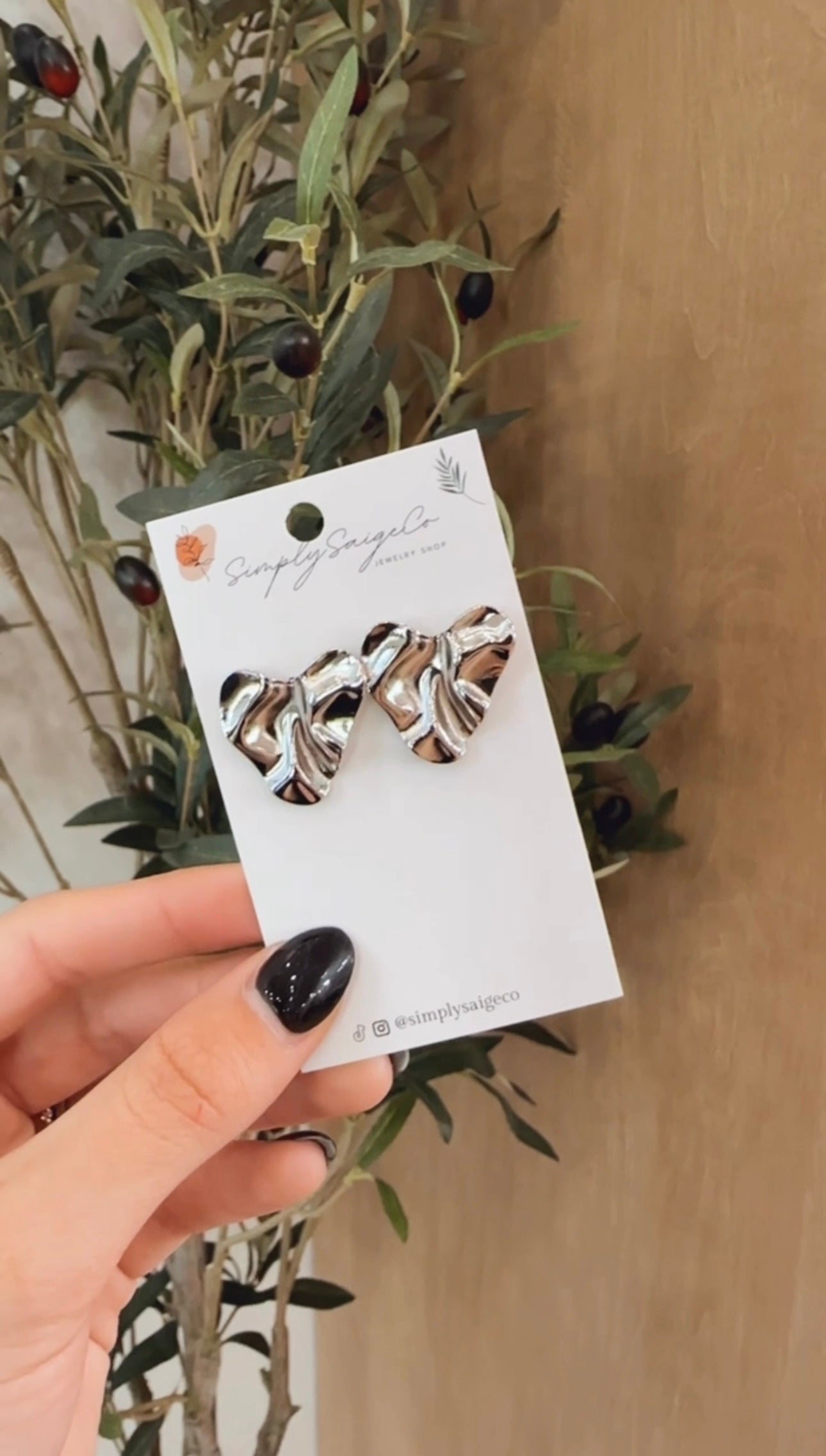 Hammered Silver Studs