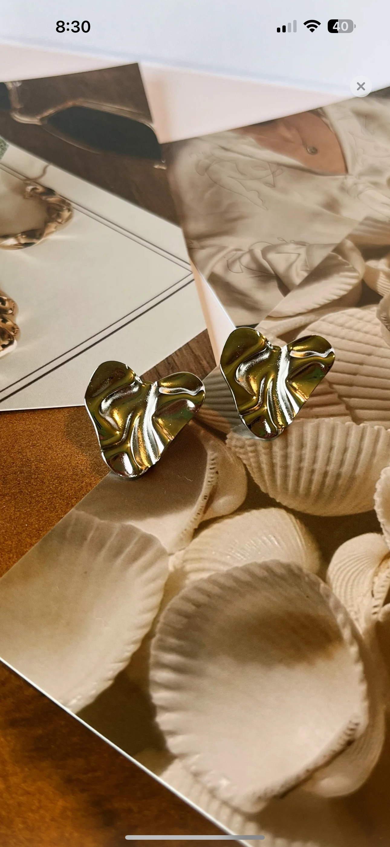 Hammered Silver Studs