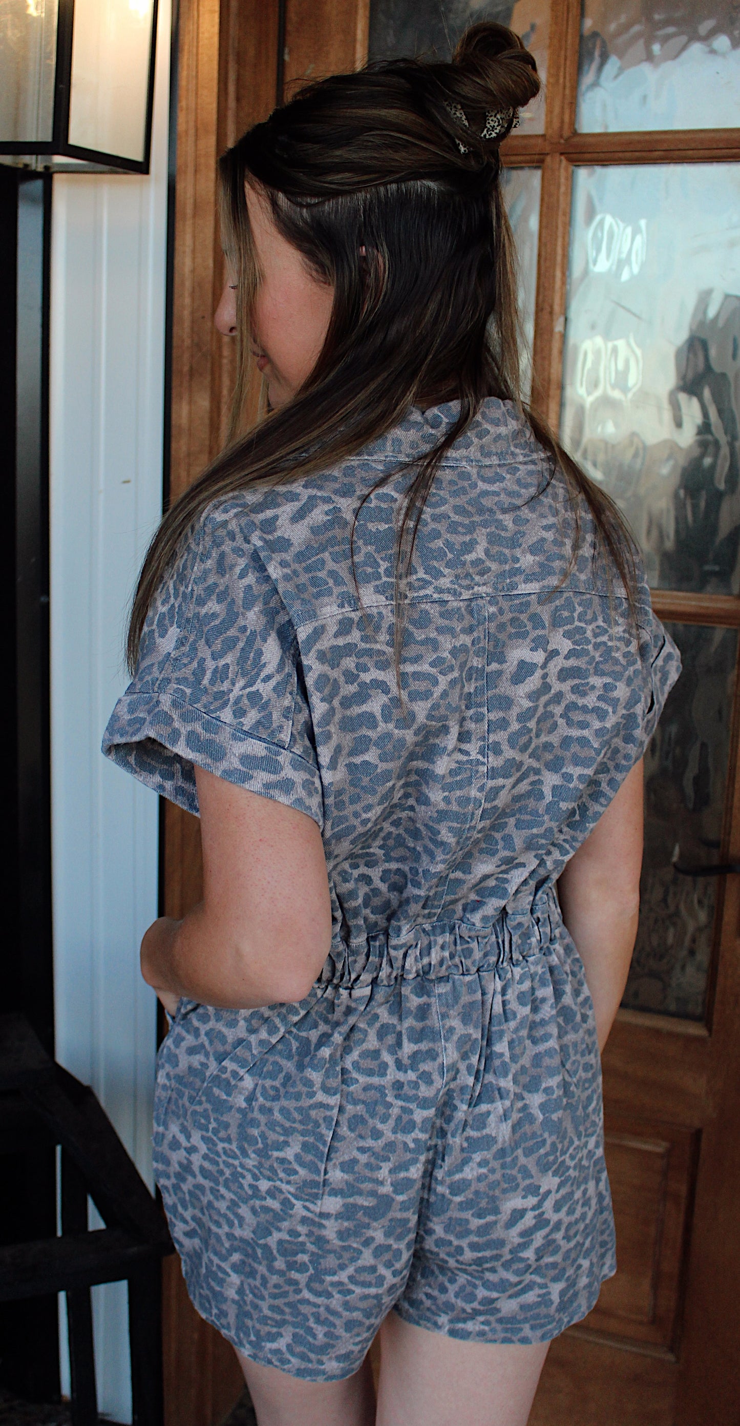 Cheetah Print Romper