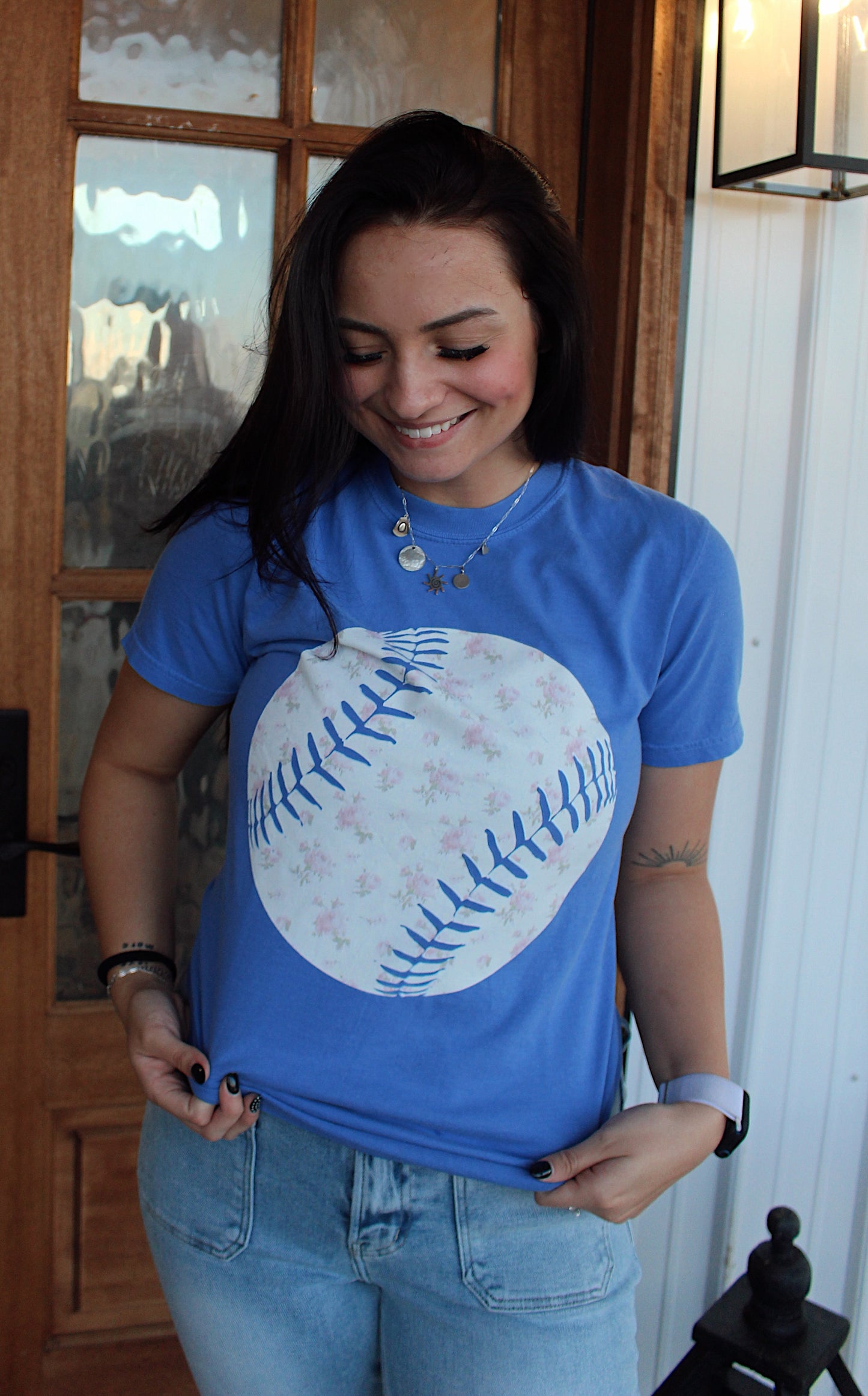 Floral Baseball Tee