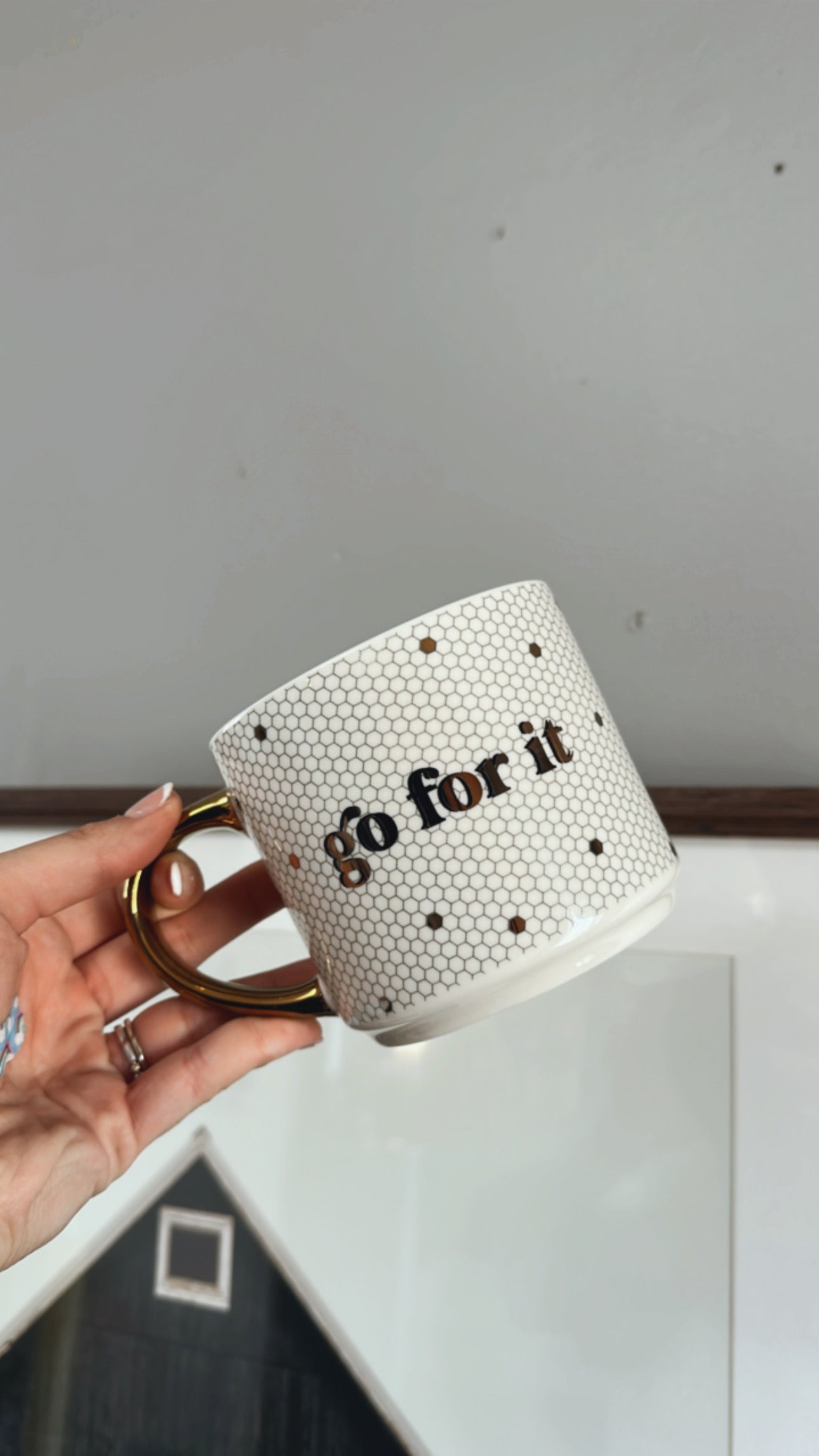 Go For It Gold Tile Coffee Mug