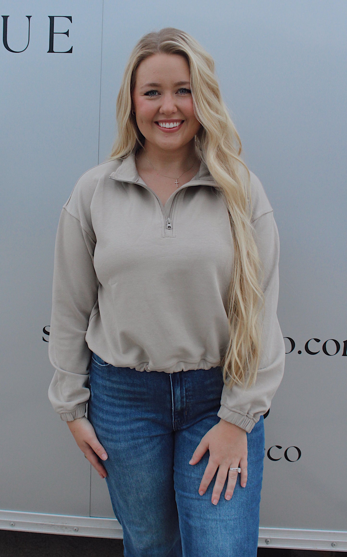 Scuba Half-Zip Pullover : Taupe