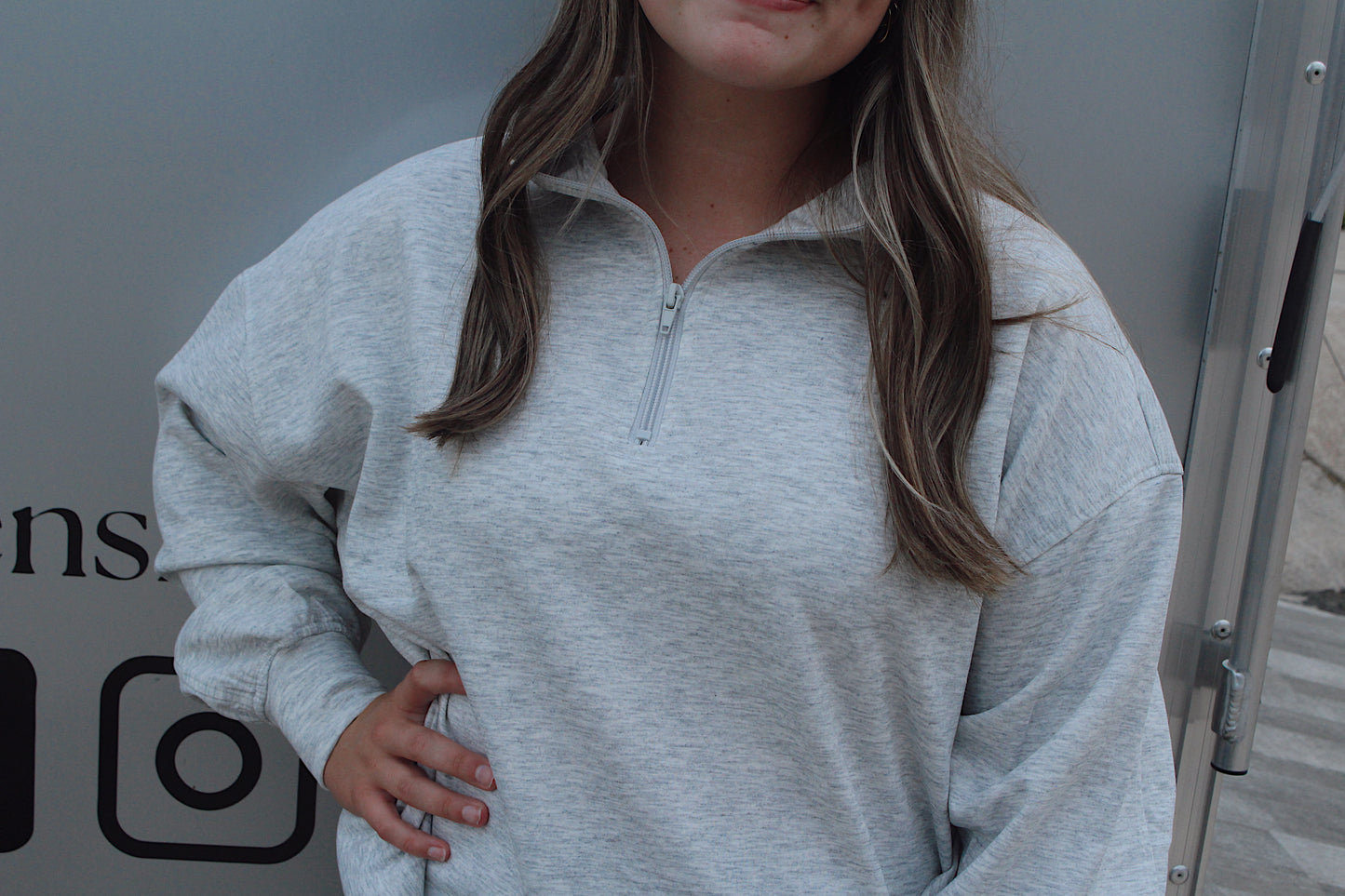 Scuba Half Zip Pullover : Heather Grey