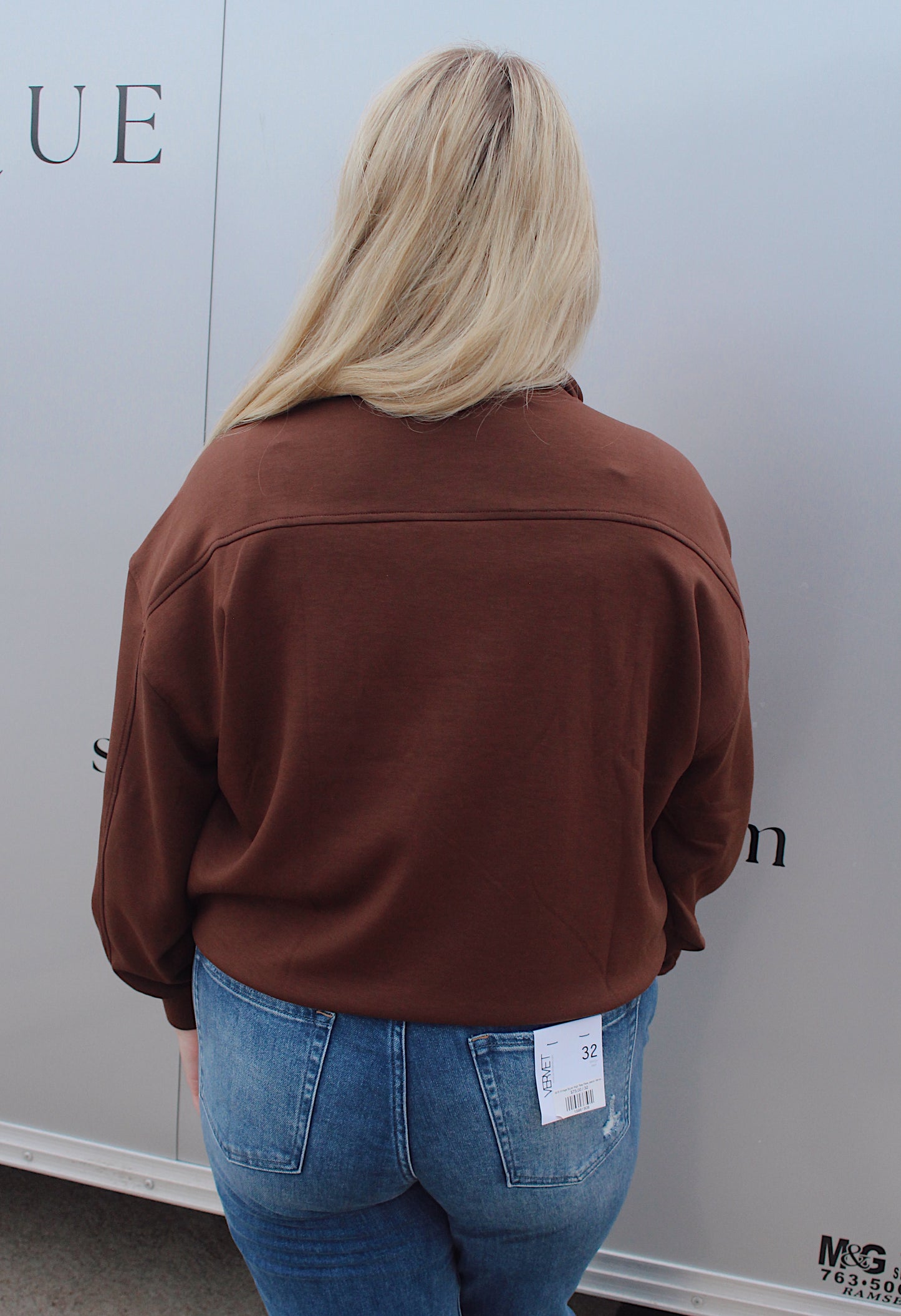 Scuba Half Zip Pullover : Brown