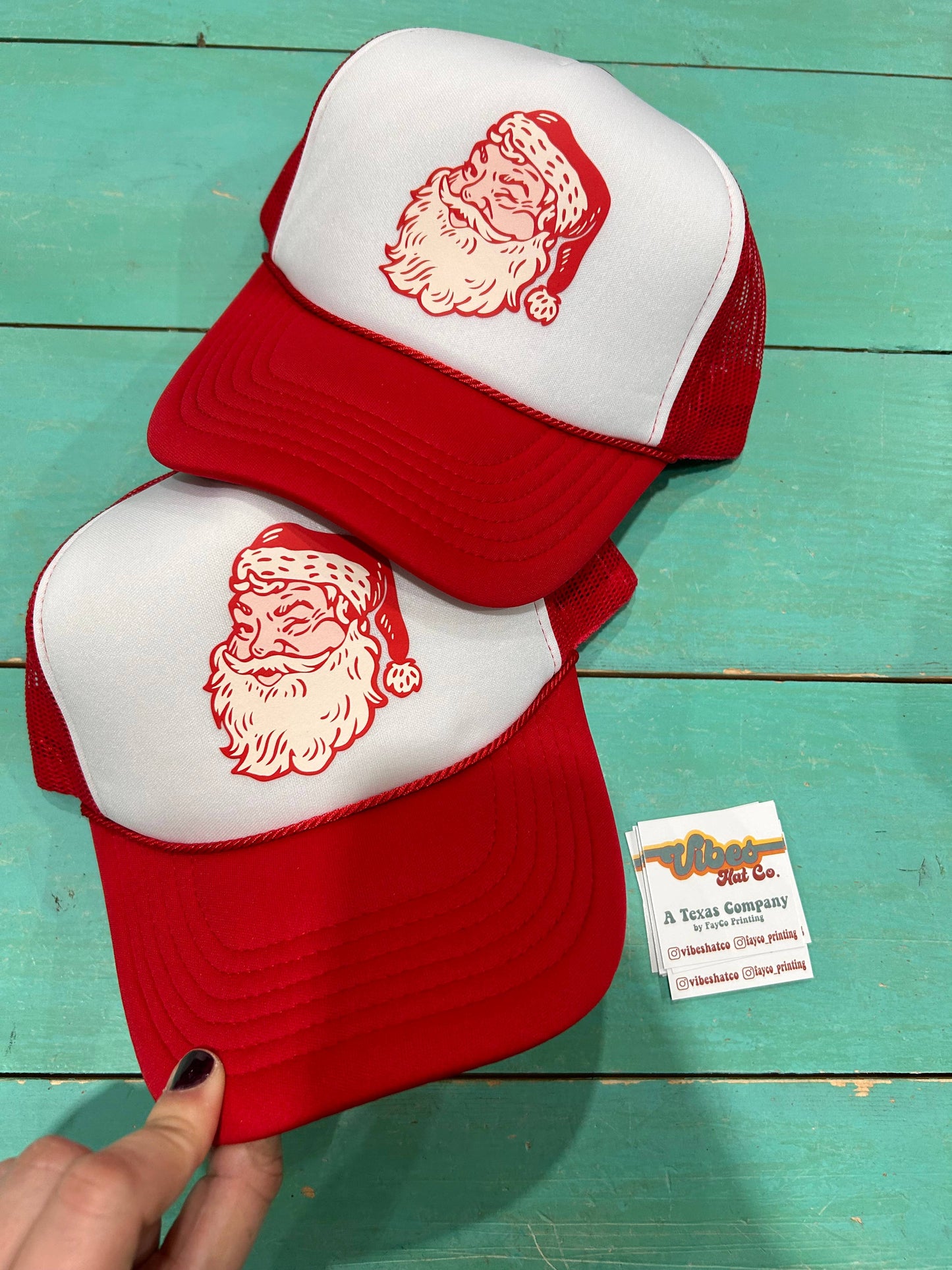 Retro Santa Trucker| Pink