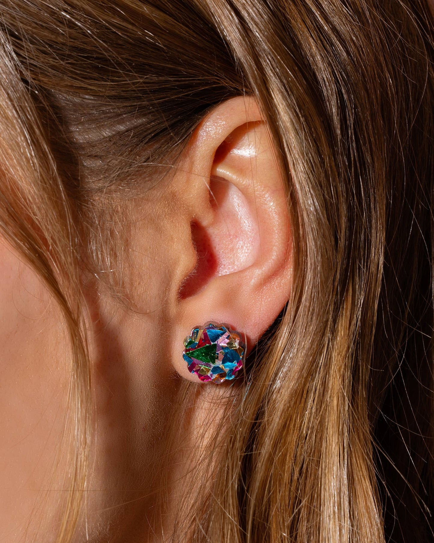 Colorful Confetti Stud Earrings