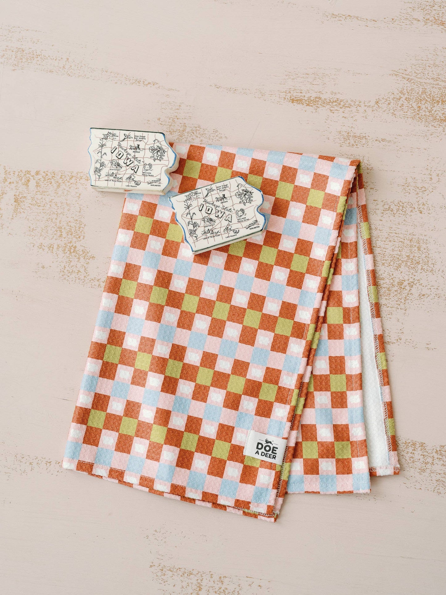 Check Waffle Towel | Microfiber