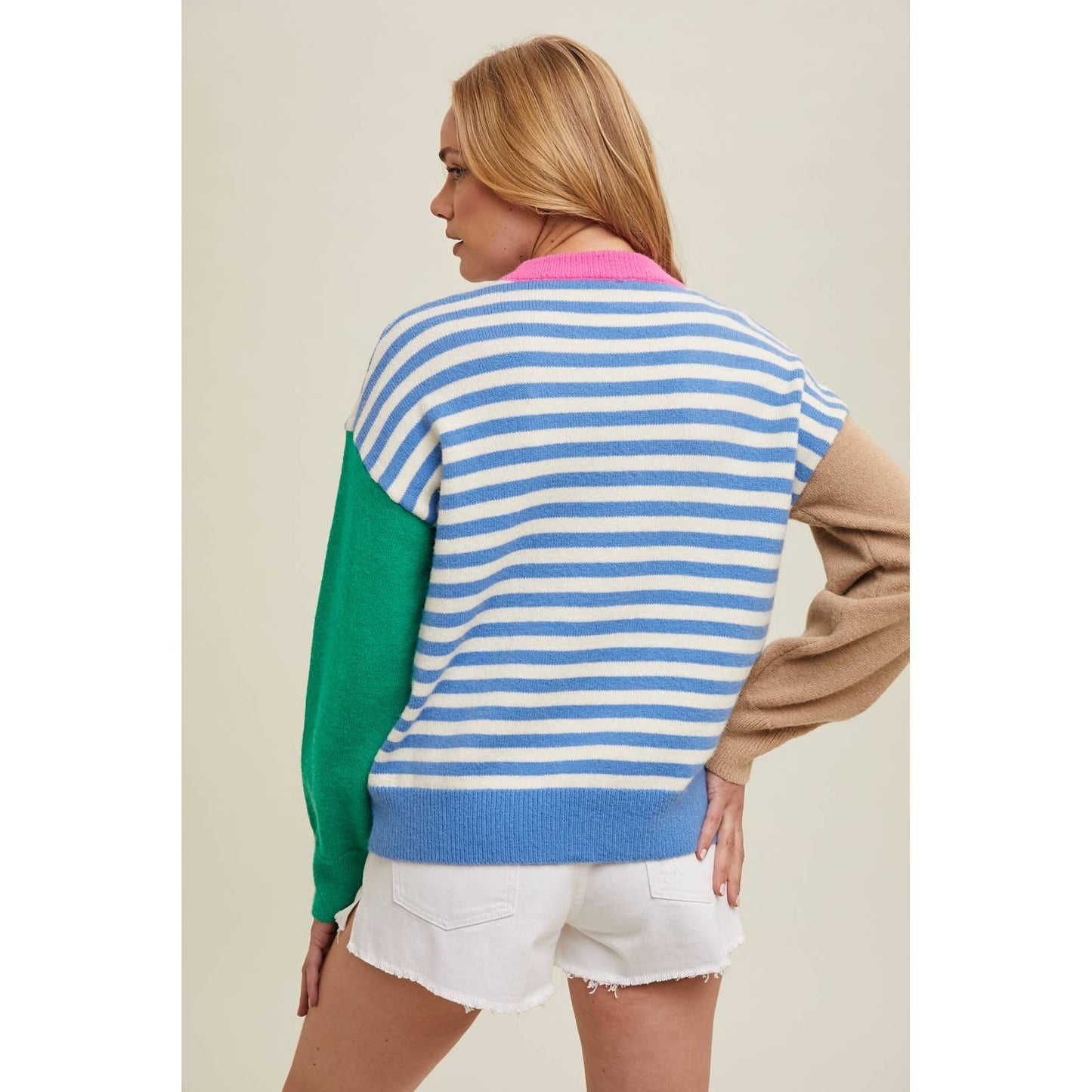Colorblock Striped Sweater