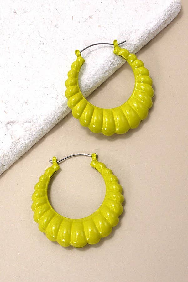 Lime Ridge Hoop Earrings