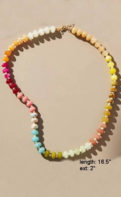 Rainbow Natural Stone Necklace