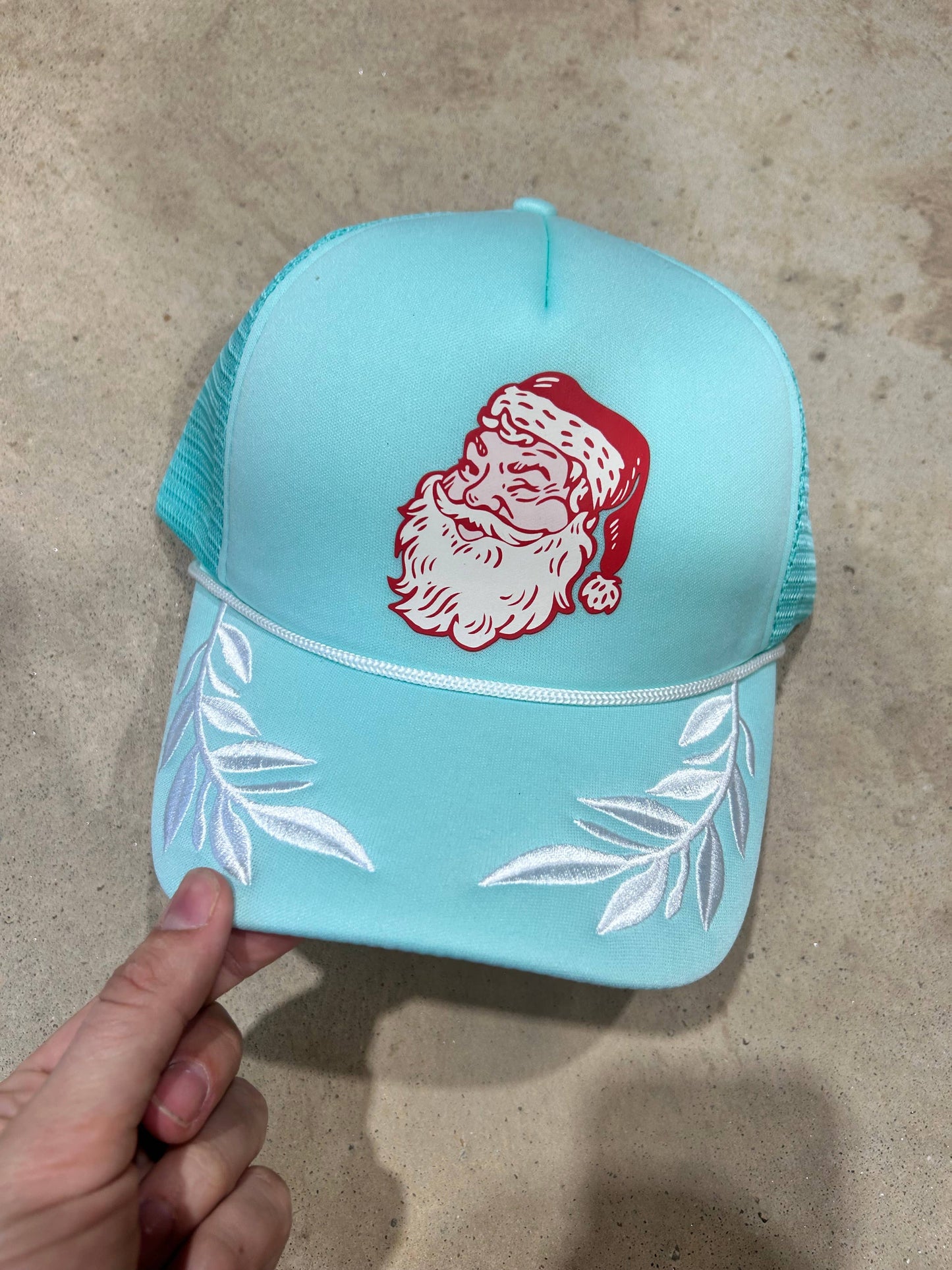 Retro Santa Trucker| Pink