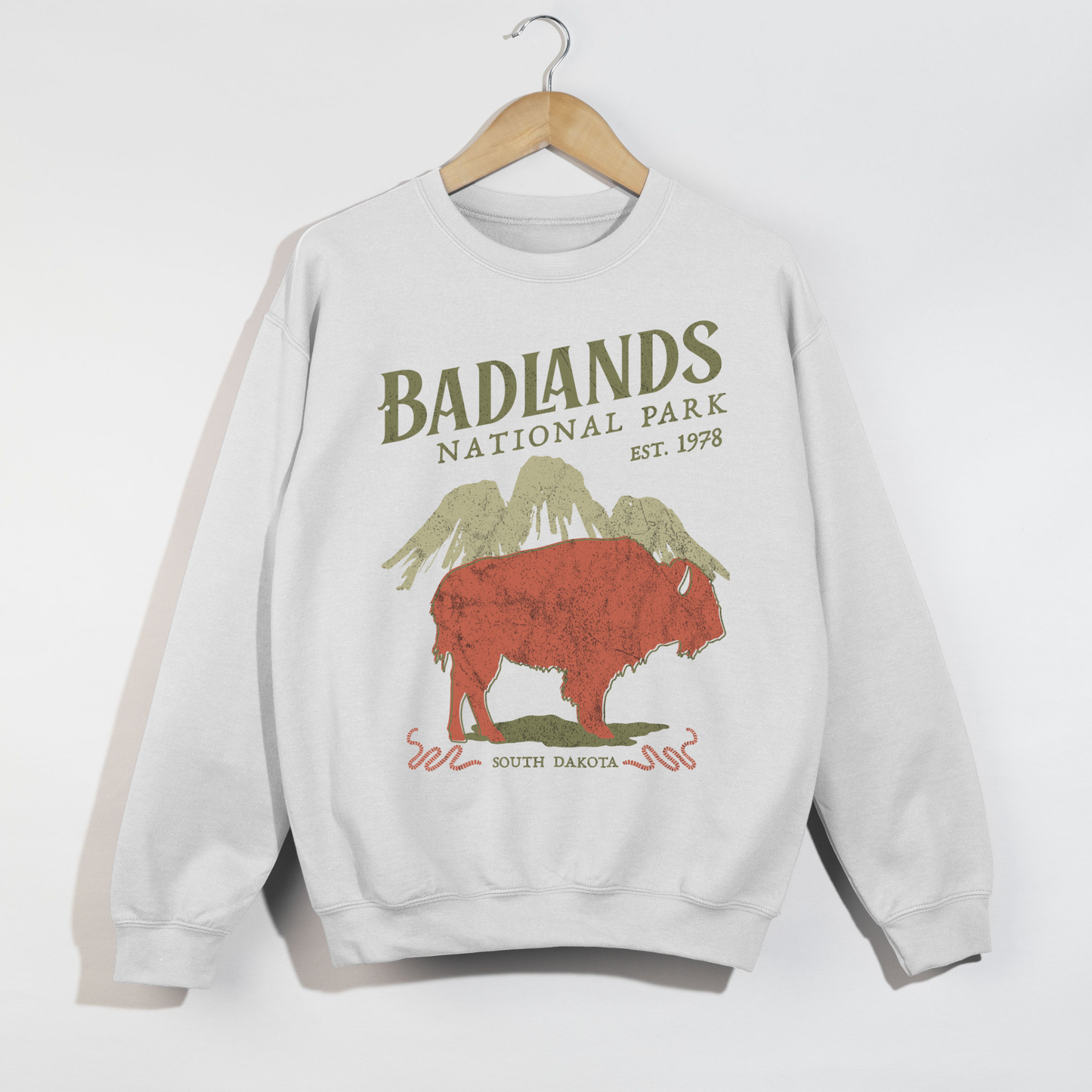 Badlands National Park Graphic Crewneck Sweatshirt