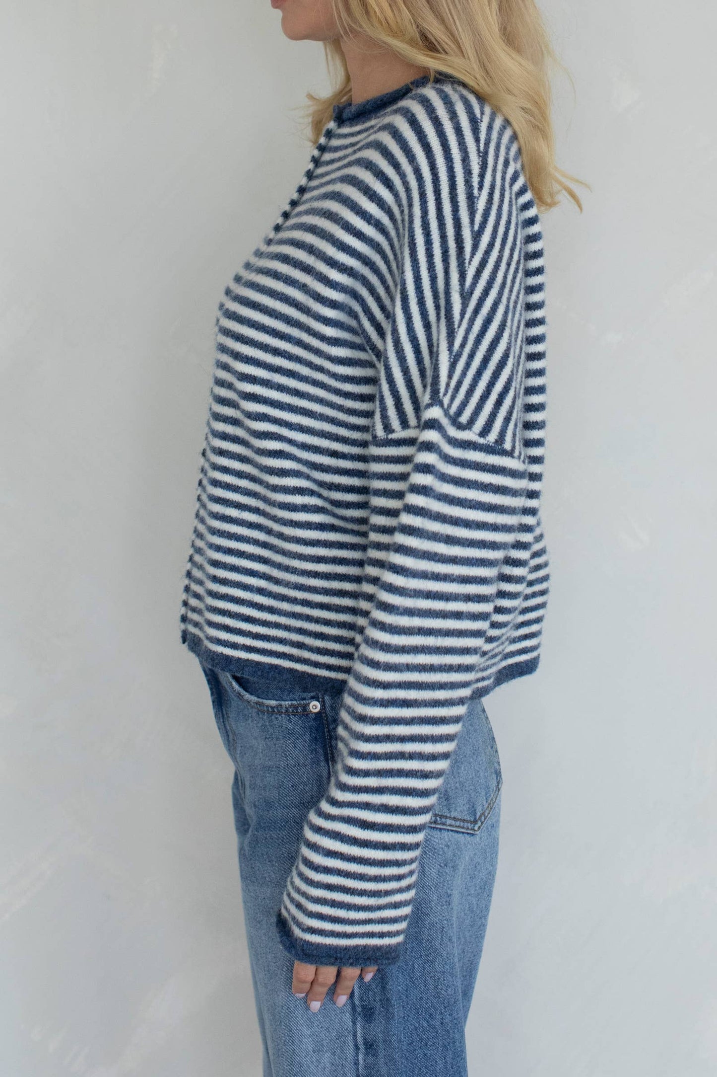 Piper Cardigan - Mini Striped : Brown