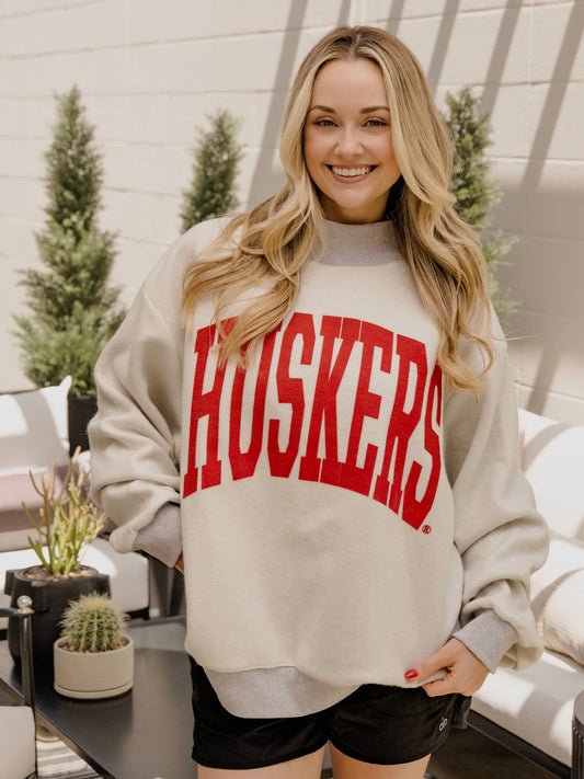 Nebraska Huskers Reversible Mock Neck Sweatshirt