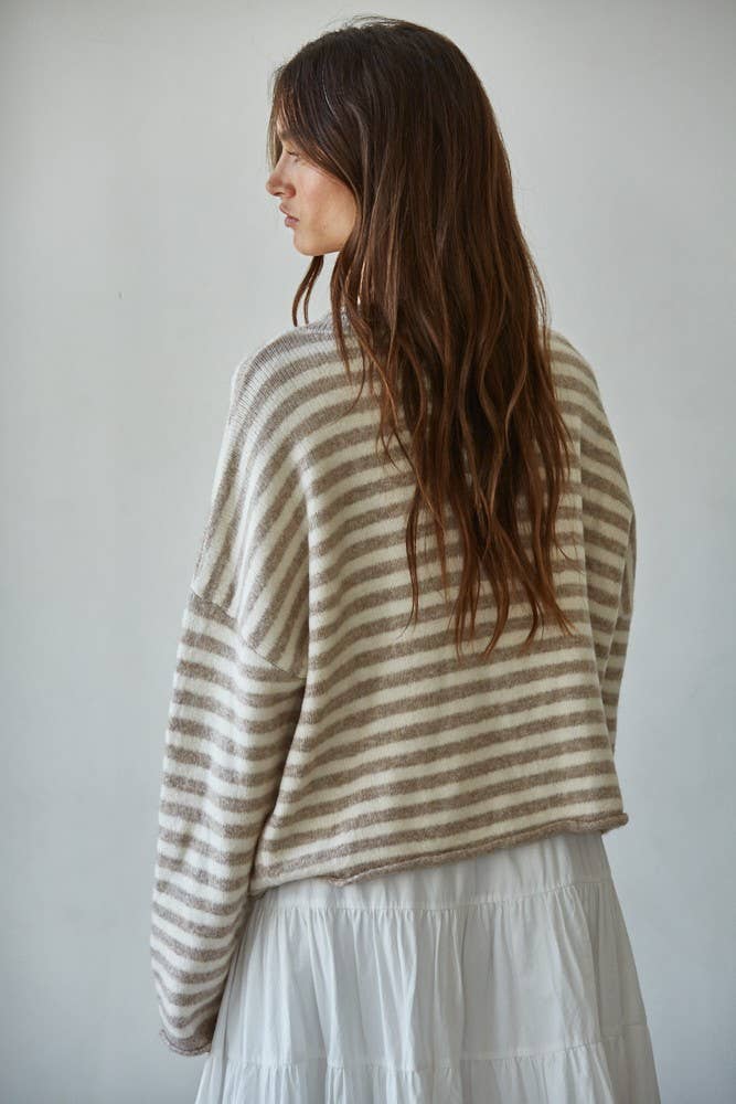Layla Cardigan: Red Ivory