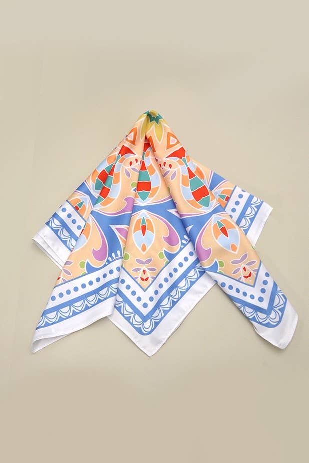 Boho Mosaic Silky Bandana Scarf