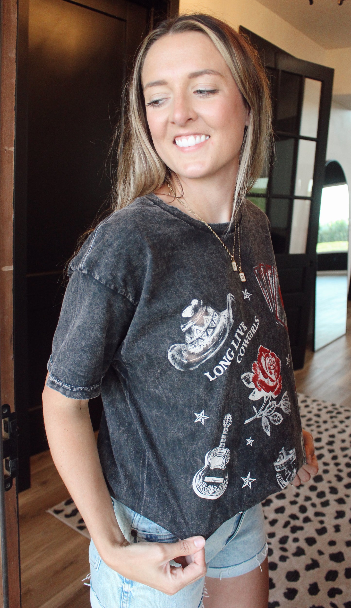 Western Motif Washed Tee