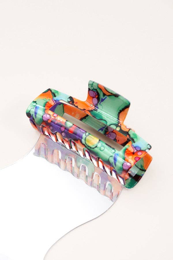 Claw Clip : Black Checker