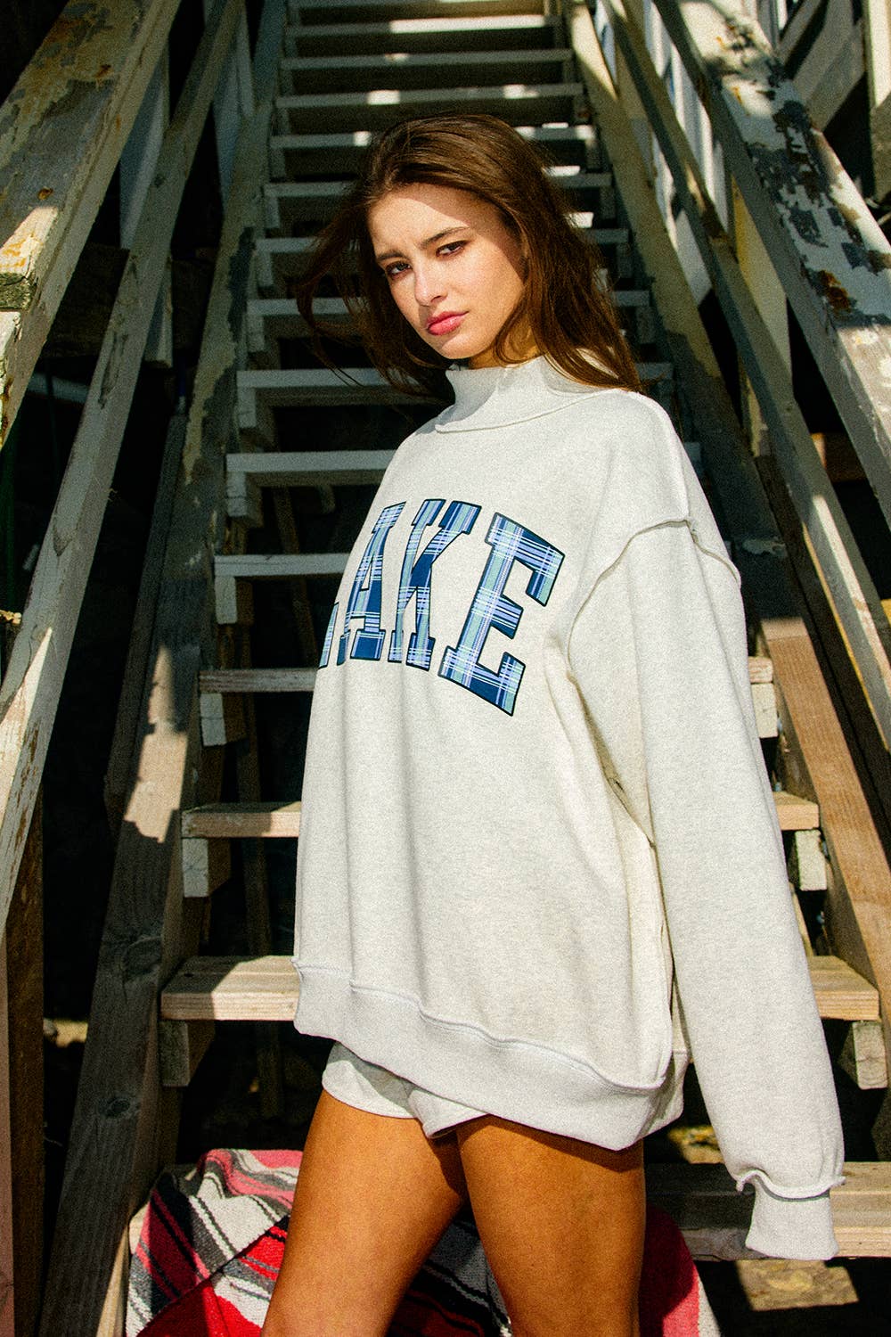 Lake Mock-Neck Sweatshirt (Reversible)