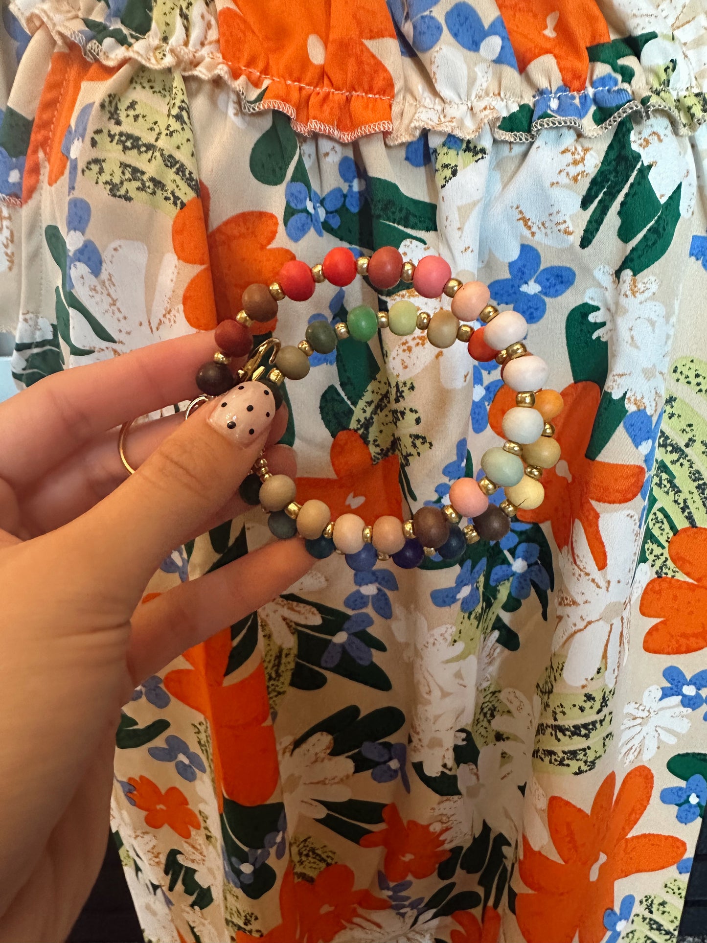 Multi Color Floral Print Woven Top