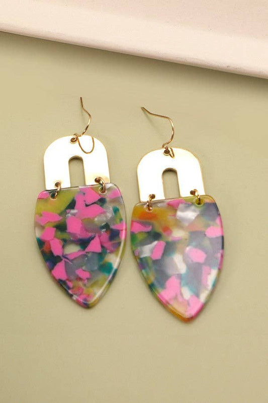Confetti Acrylic Drop Earrings
