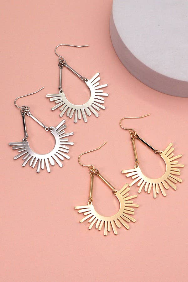 Sunburst Earrings : Gold