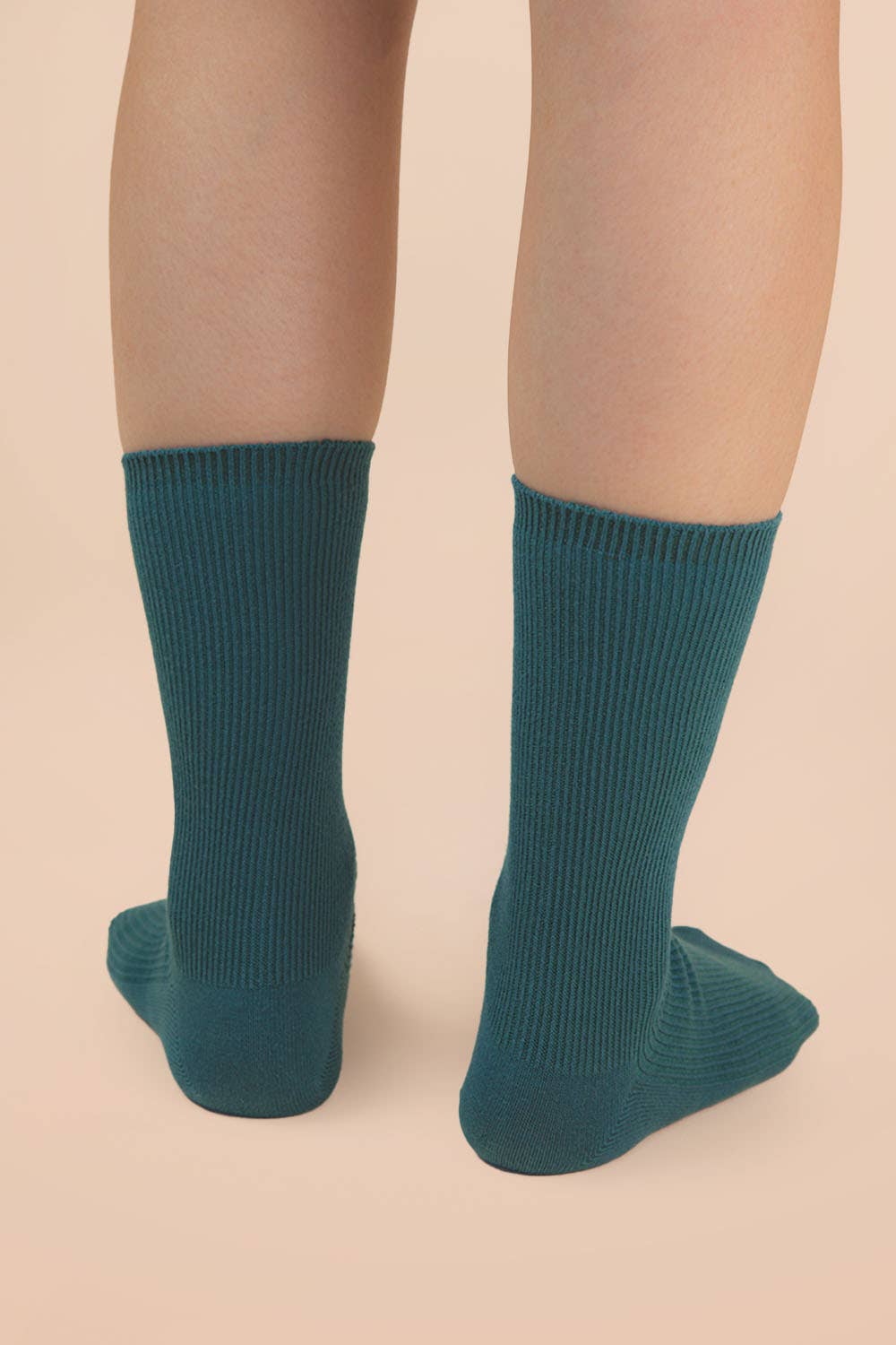 Ribbed mock socks: Cream