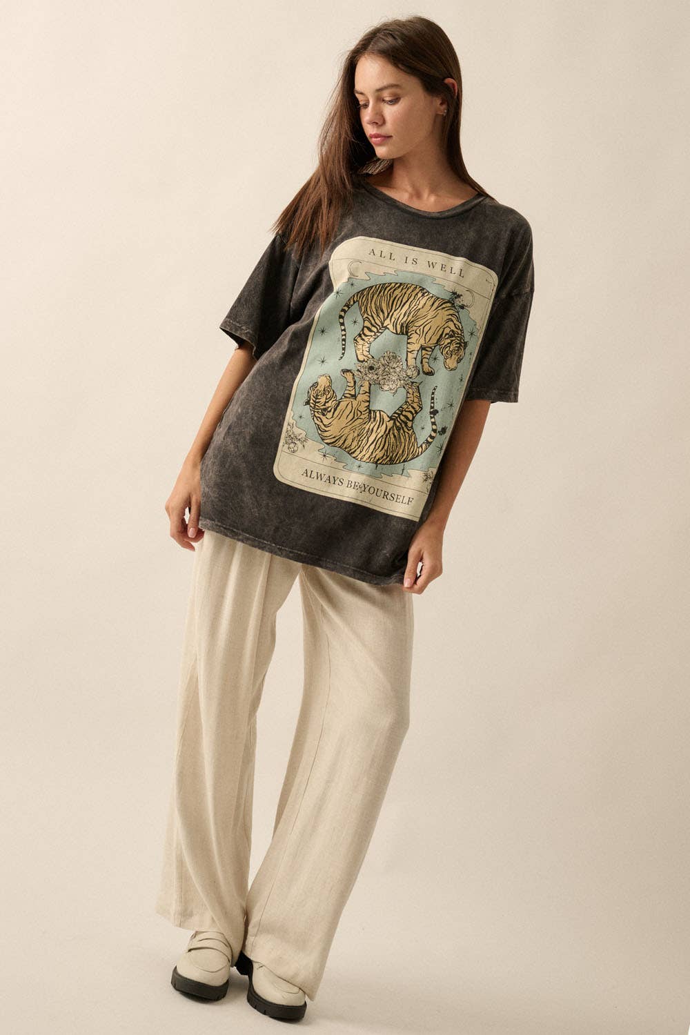 All Is Well Always Be Yourself Tarot Graphic Tee