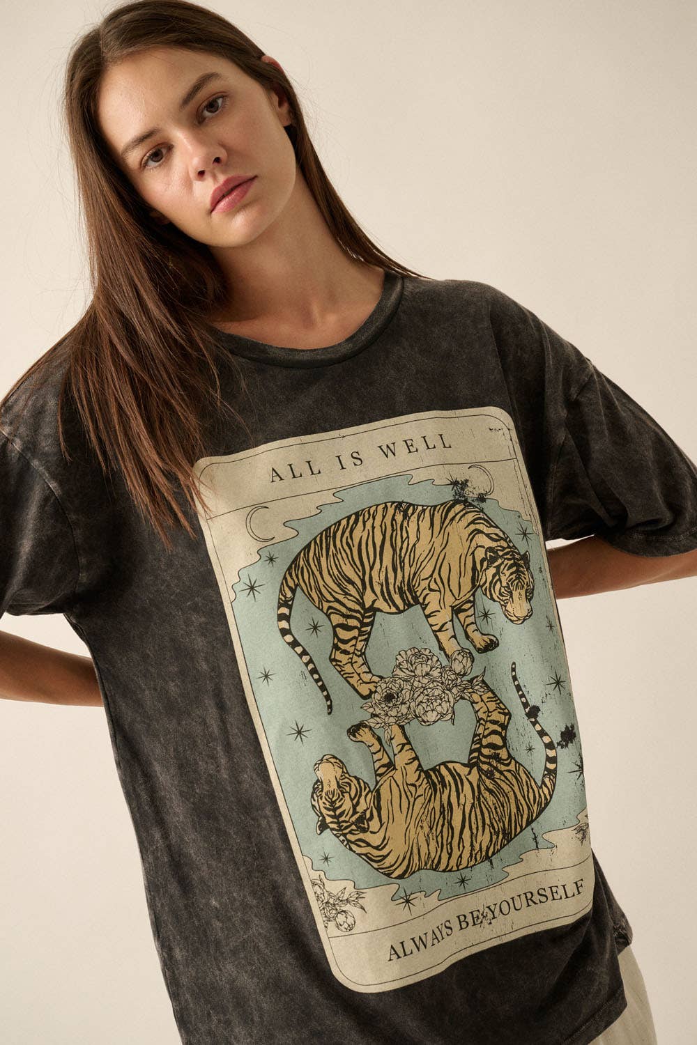 All Is Well Always Be Yourself Tarot Graphic Tee