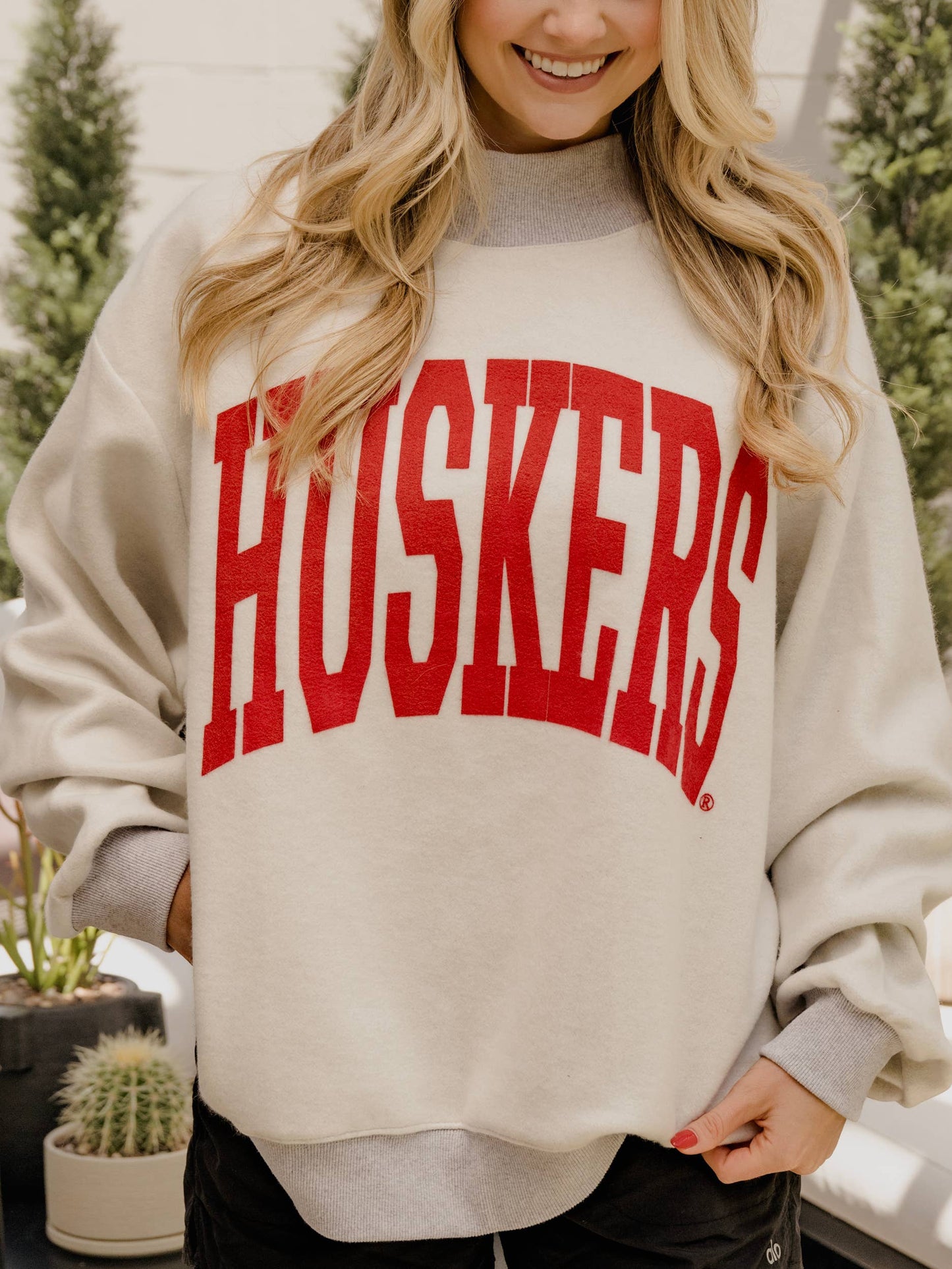 Nebraska Huskers Reversible Mock Neck Sweatshirt